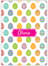 Thumbnail for Personalized Easter Journal IV - Easter Eggs - Decorative Rectangle Nameplate - Front View