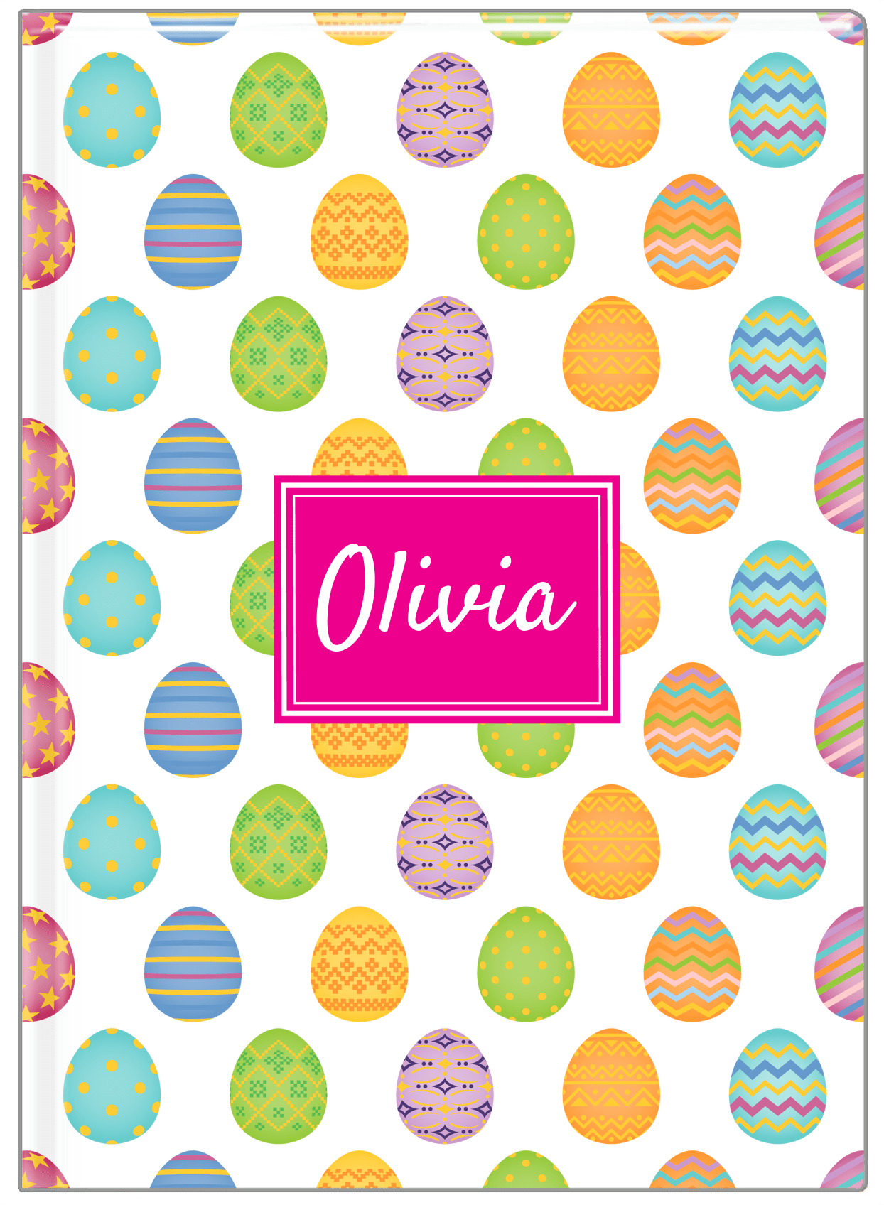 Personalized Easter Journal IV - Easter Eggs - Rectangle Nameplate - Front View