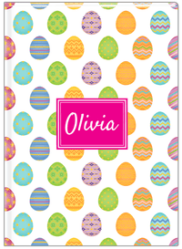 Thumbnail for Personalized Easter Journal IV - Easter Eggs - Rectangle Nameplate - Front View