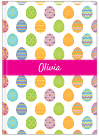 Thumbnail for Personalized Easter Journal IV - Easter Eggs - Ribbon Nameplate - Front View
