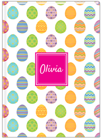 Thumbnail for Personalized Easter Journal IV - Easter Eggs - Square Nameplate - Front View