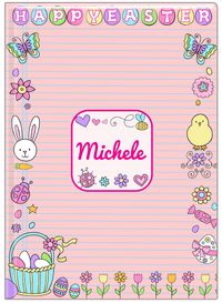 Thumbnail for Personalized Easter Journal VI - Easter Bliss - Pink Background - Front View