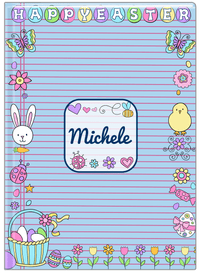 Thumbnail for Personalized Easter Journal VI - Easter Bliss - Blue Background - Front View