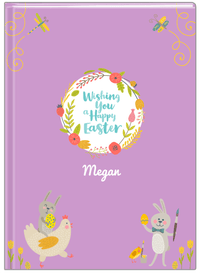 Thumbnail for Personalized Easter Journal VIII - Happy Easter - Purple Background - Front View