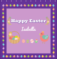 Thumbnail for Personalized Easter Shower Curtain VII - Easter Eggs - Purple Background - Decorate View