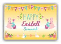 Thumbnail for Personalized Easter Canvas Wrap & Photo Print II - Easter Bunny - Yellow Background - Front View
