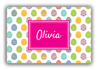 Thumbnail for Personalized Easter Canvas Wrap & Photo Print IV - Egg Pattern - Rectangle Nameplate - Front View