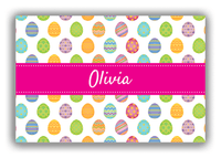 Thumbnail for Personalized Easter Canvas Wrap & Photo Print IV - Egg Pattern - Ribbon Nameplate - Front View