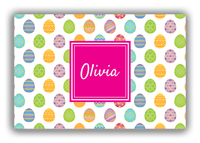 Thumbnail for Personalized Easter Canvas Wrap & Photo Print IV - Egg Pattern - Square Nameplate - Front View
