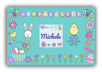 Thumbnail for Personalized Easter Canvas Wrap & Photo Print VI - Easter Bliss - Teal Background - Front View