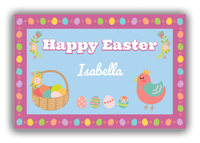 Thumbnail for Personalized Easter Canvas Wrap & Photo Print VII - Easter Eggs - Blue Background - Front View