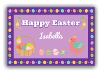 Thumbnail for Personalized Easter Canvas Wrap & Photo Print VII - Easter Eggs - Purple Background - Front View