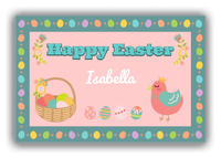 Thumbnail for Personalized Easter Canvas Wrap & Photo Print VII - Easter Eggs - Pink Background - Front View