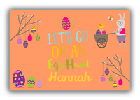 Thumbnail for Personalized Easter Canvas Wrap & Photo Print IX - Egg Hunt - Orange Background - Front View