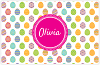 Thumbnail for Personalized Easter Placemat IV - Egg Pattern - Circle Nameplate -  View