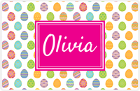 Thumbnail for Personalized Easter Placemat IV - Egg Pattern - Rectangle Nameplate -  View