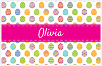 Thumbnail for Personalized Easter Placemat IV - Egg Pattern - Ribbon Nameplate -  View