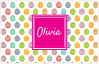 Thumbnail for Personalized Easter Placemat IV - Egg Pattern - Square Nameplate -  View