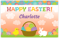 Thumbnail for Personalized Easter Placemat V - Easter Basket - Orange Background -  View
