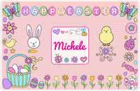 Thumbnail for Personalized Easter Placemat VI - Easter Bliss - Pink Background -  View