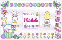 Thumbnail for Personalized Easter Placemat VI - Easter Bliss - White Background -  View