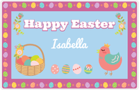 Thumbnail for Personalized Easter Placemat VII - Easter Eggs - Pink Background -  View