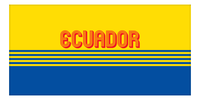 Thumbnail for Personalized Ecuador Beach Towel - Front View