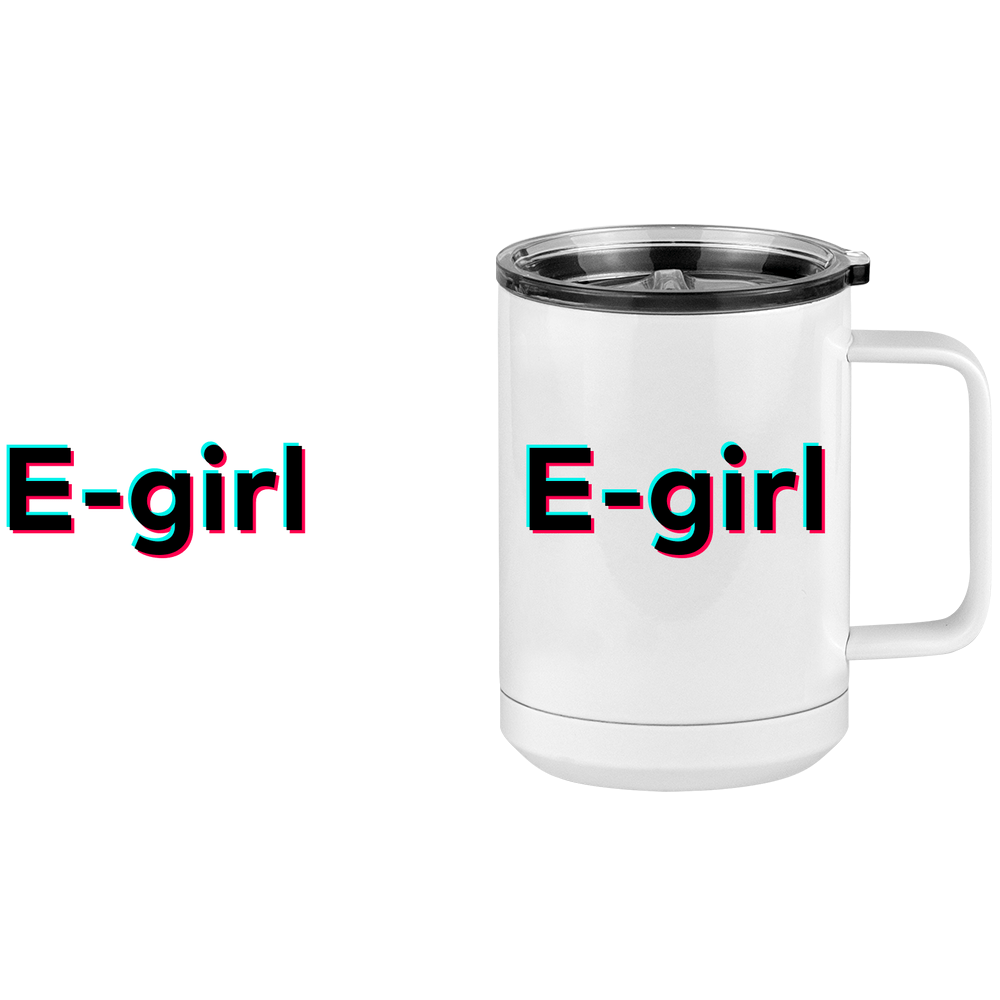 E-girl Coffee Mug Tumbler with Handle (15 oz) - TikTok Trends - Design View
