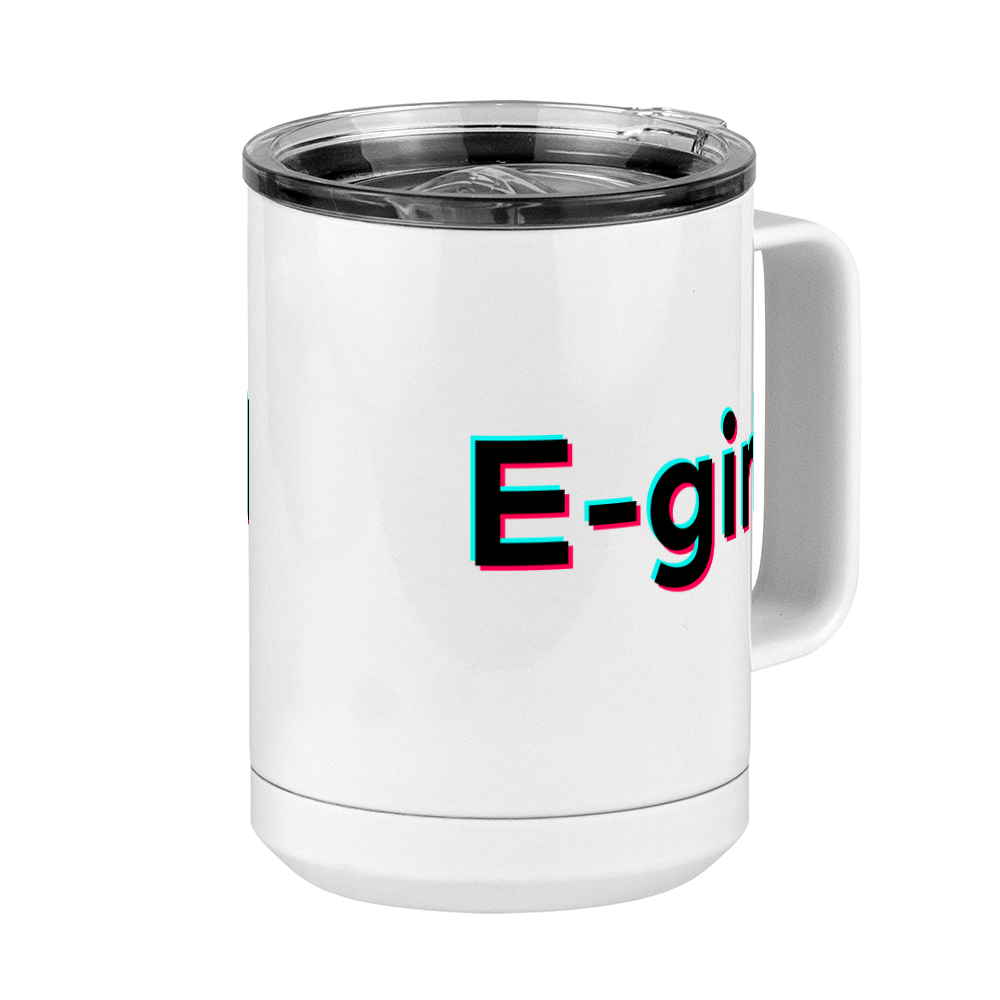 E-girl Coffee Mug Tumbler with Handle (15 oz) - TikTok Trends - Front Right View