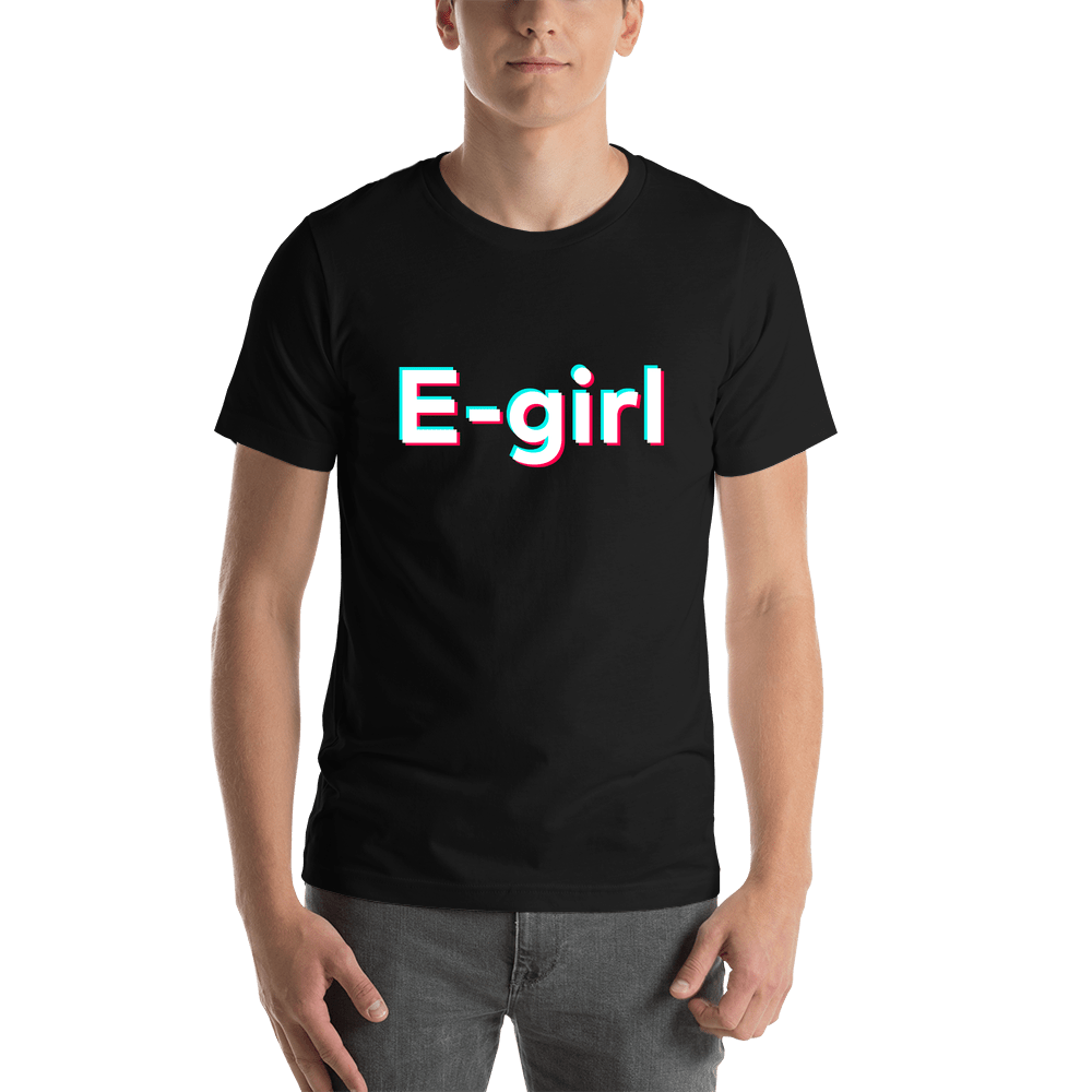 E-Girl T-Shirt - Black - TikTok Trends - Shirt View
