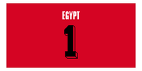 Thumbnail for Personalized Egypt Jersey Number Beach Towel - Red - Front View