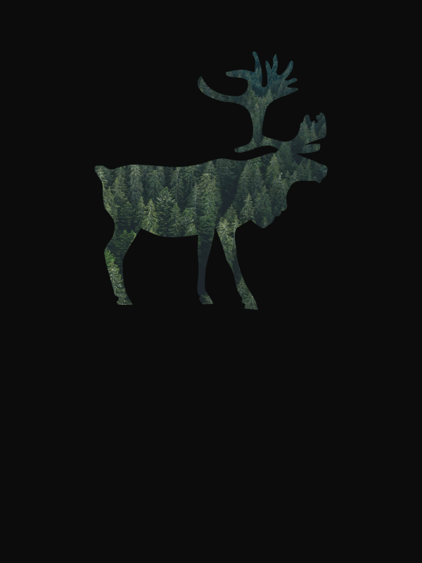 Elk Forest T-Shirt - Decorate View