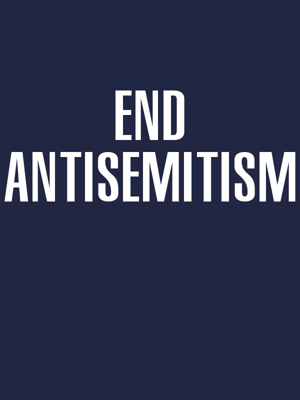 End Antisemitism T-Shirt - Navy Blue - Decorate View