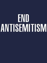 Thumbnail for End Antisemitism T-Shirt - Navy Blue - Decorate View