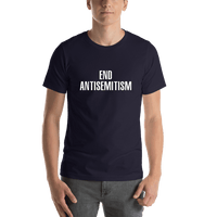 Thumbnail for End Antisemitism T-Shirt - Navy Blue - Shirt View