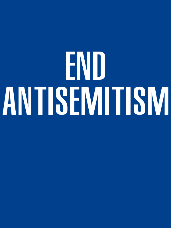 End Antisemitism T-Shirt - Blue - Decorate View
