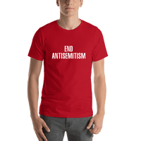 Thumbnail for End Antisemitism T-Shirt - Red - Shirt View
