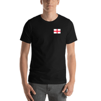 Thumbnail for England Flag T-Shirt - Black - Shirt View