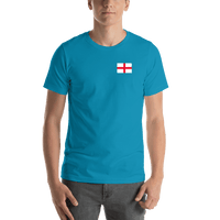 Thumbnail for England Flag T-Shirt - Teal - Shirt View