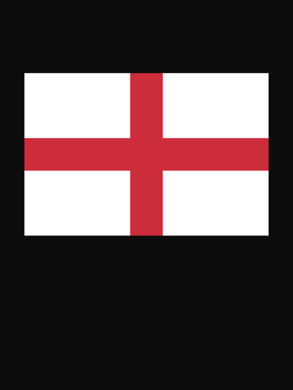England Flag T-Shirt - Black - Decorate View