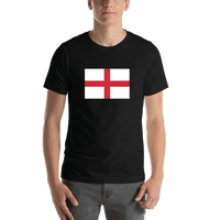 Thumbnail for England Flag T-Shirt - Black - Shirt View