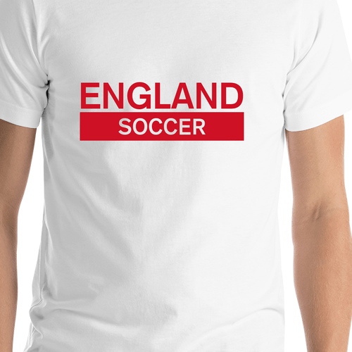 England Soccer T-Shirt - White - Shirt Close-Up View