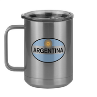 Thumbnail for Euro Oval Coffee Mug Tumbler with Handle (15 oz) - Argentina - Left View