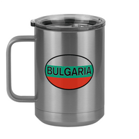 Thumbnail for Euro Oval Coffee Mug Tumbler with Handle (15 oz) - Bulgaria - Left View