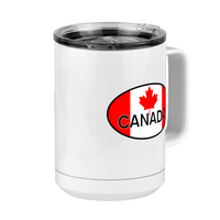 Thumbnail for Euro Oval Coffee Mug Tumbler with Handle (15 oz) - Canada - Front Right View