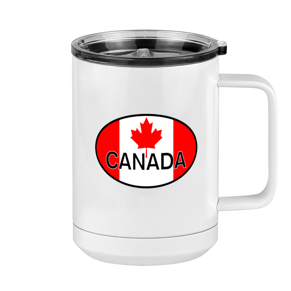 Euro Oval Coffee Mug Tumbler with Handle (15 oz) - Canada - Right View