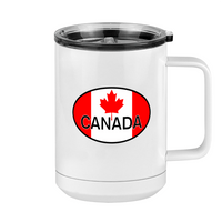 Thumbnail for Euro Oval Coffee Mug Tumbler with Handle (15 oz) - Canada - Right View