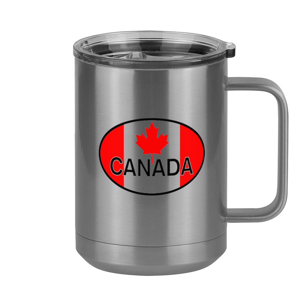 Euro Oval Coffee Mug Tumbler with Handle (15 oz) - Canada - Right View