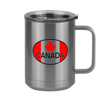 Thumbnail for Euro Oval Coffee Mug Tumbler with Handle (15 oz) - Canada - Right View