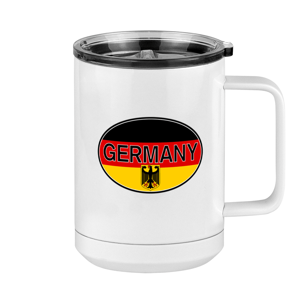 Euro Oval Coffee Mug Tumbler with Handle (15 oz) - Germany - Right View